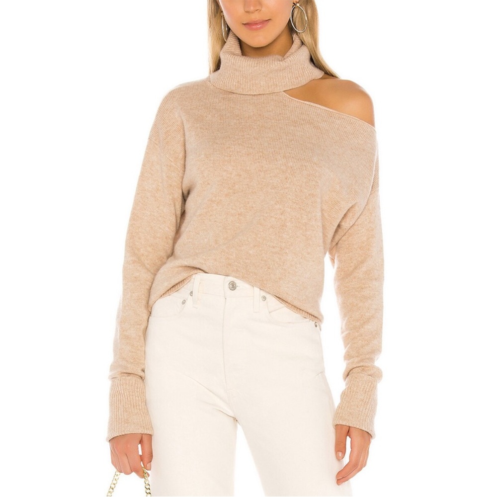 Revolve PAIGE Raundi Wool Blend Sweater Cowl Neck Minimalist Quiet Luxury XL
